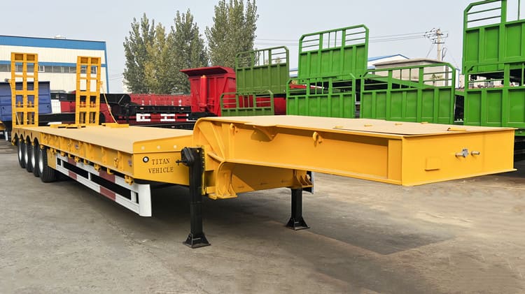 4 Axle 80 Ton Hydraulic Low Bed Trailer