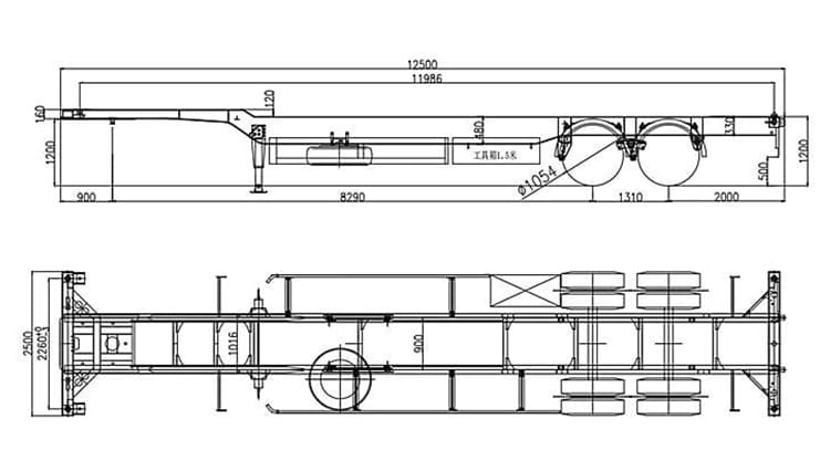坦桑尼亚出售40英尺集装箱运输拖车