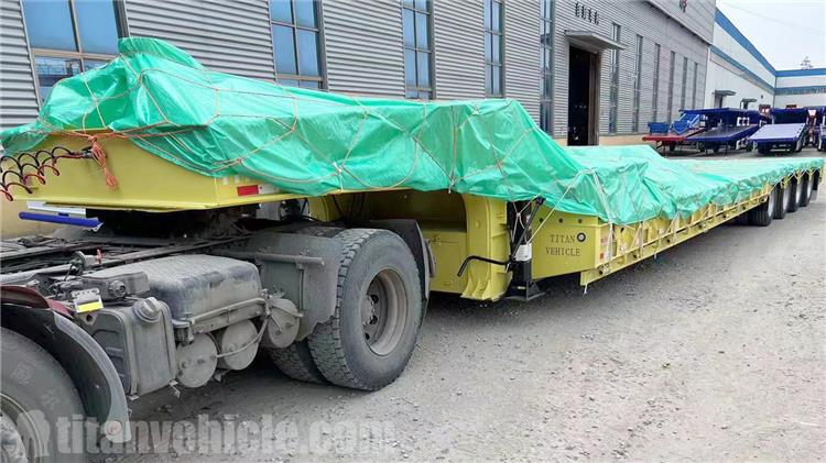 4 Line 8 Axle Trie Exposed Low Loader Trailer for Sale In Guyana