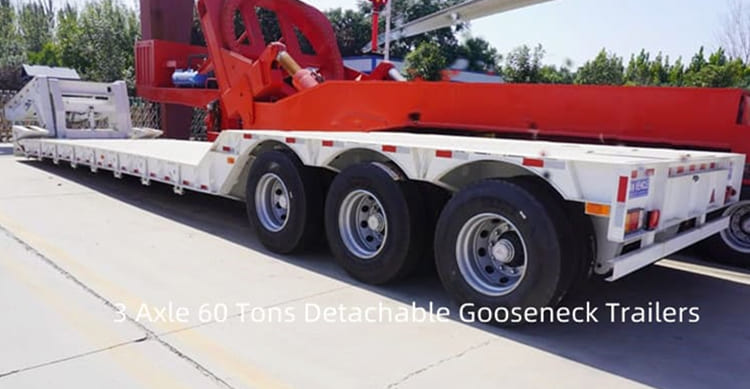 3 Axle 60 Tons Detachable Gooseneck Trailers