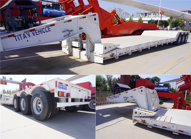 3 Axle 60 Tons Detachable Gooseneck Trailer for Sale in Djibouti