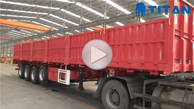 4 axles sidewall cargo trailer