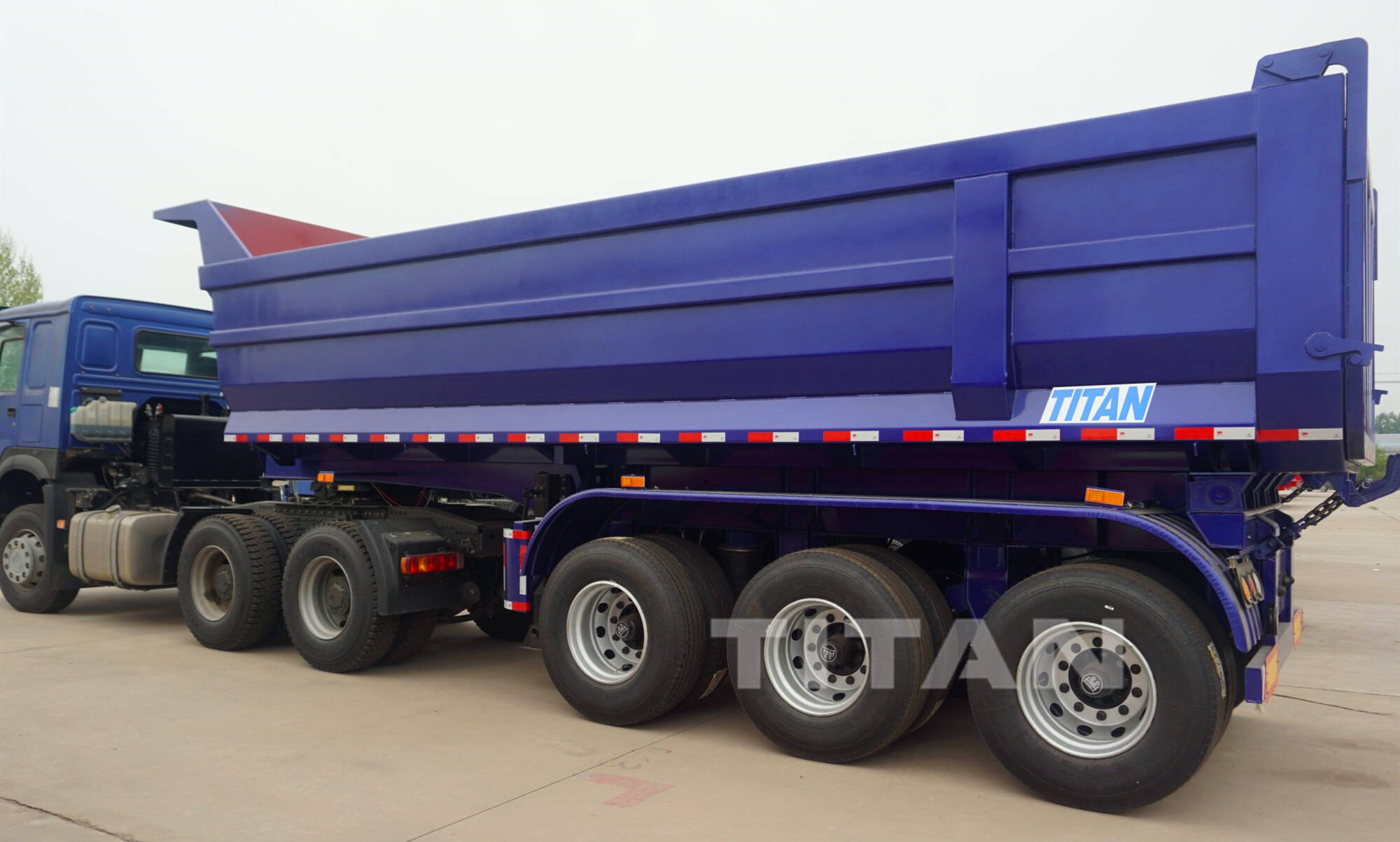 3 axles U Shape Tip Semi Trailer