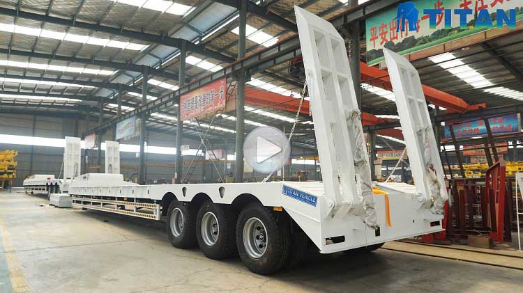 3 Axle Lowbed trailer video
