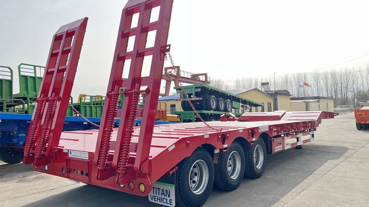 3 Axle 60 Tons Extendable Low Bed Trailer