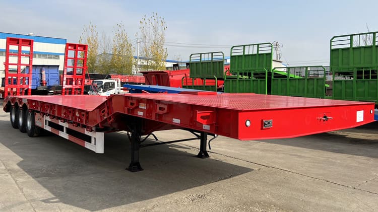3 Axle 60 Tons Extendable Low Bed Trailer
