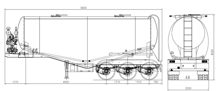 40 Cubic Cement Bulk Tanker Trailer Price in Rwanda