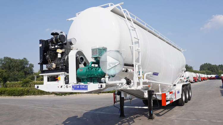 Tri Axle Bulk Cement Tank Semi Trailer for Sale in Tanzania 